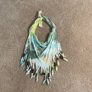 Women’s Tie dye bohemian beaded scarf